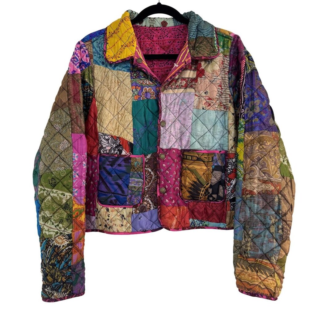 C:Eed Womens Reversible Patchwork Quilted Silk Co… - image 5